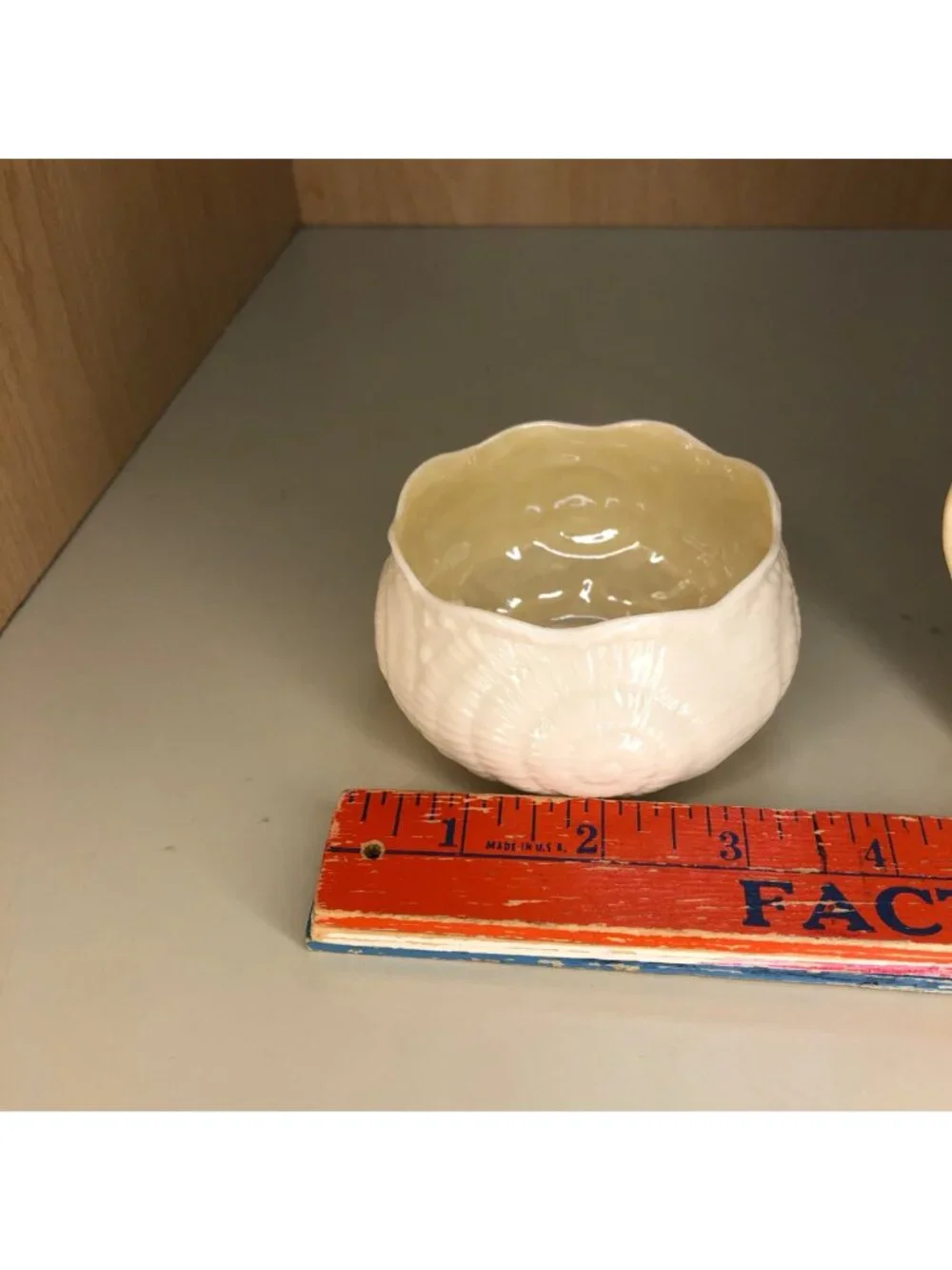 Belleek Shell-Shaped Ceramic Creamer & Sugar Bowl Set
